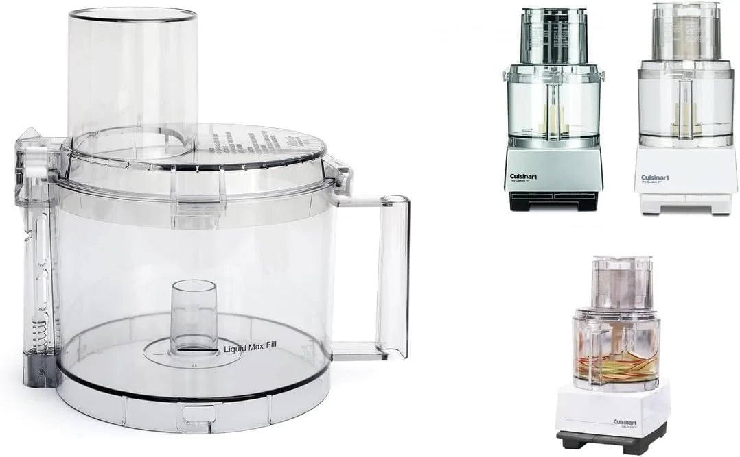 Cuisinart Replacement Tritan Work Bowl & Cover (DLC-865AGTXT1 & DLC-877BGTXT1) – Fits Models DFP-11, DLC-8S, DLC-8SBCYP1, DLC-8SY Only (Fits Pictured Models Only, OEM Part