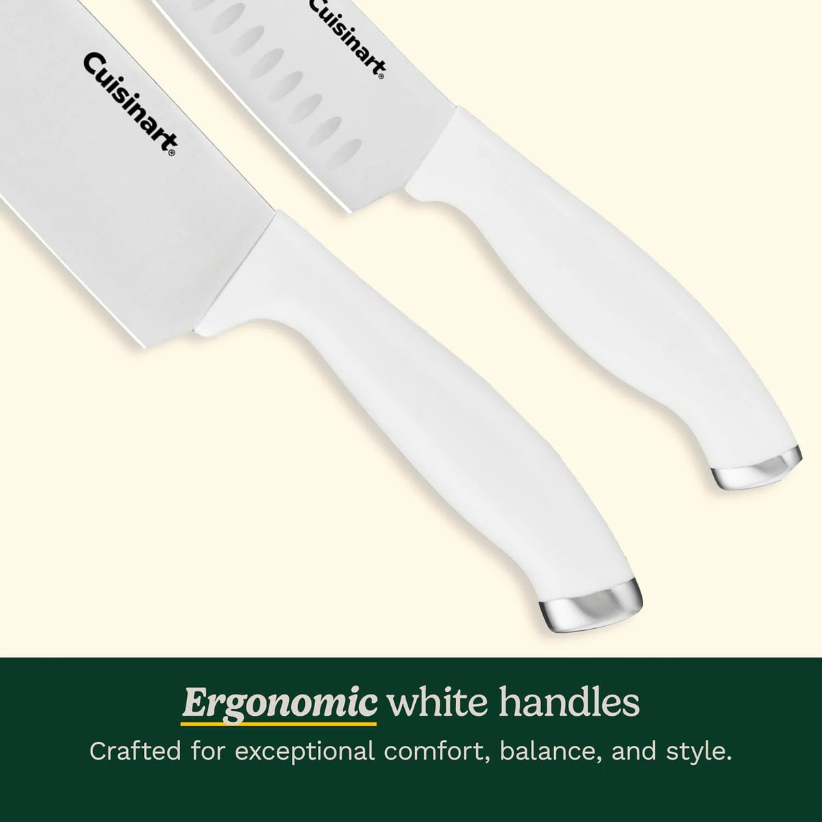 Cuisinart Block Knife Set, 12pc Cutlery Knife Set with Steel Blades for Precise Cutting, Lightweight, Stainless Steel, Durable & Dishwasher Safe, C77SSW-12P (Pack of 2)