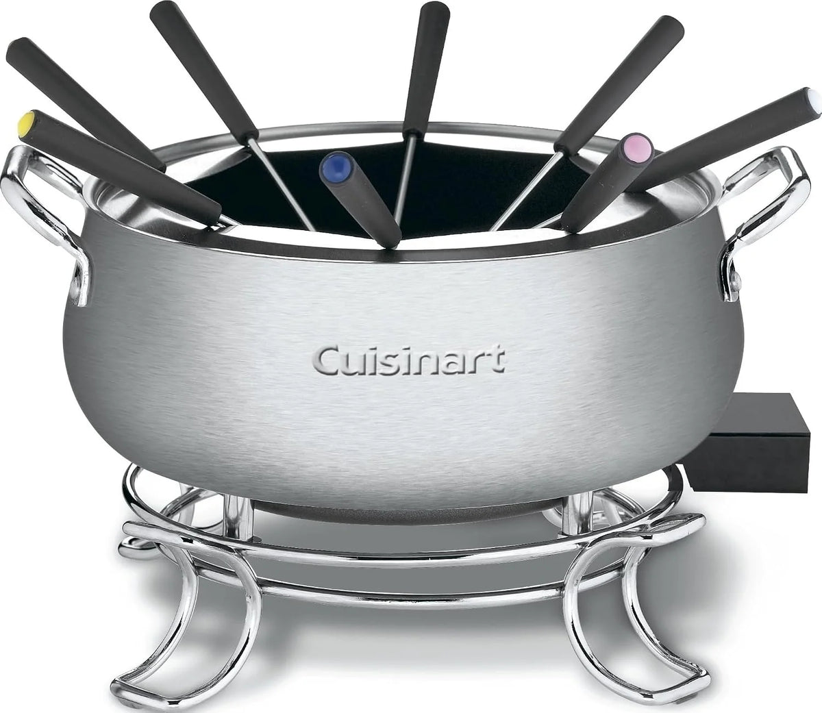 Cuisinart Electric Fondue Set, Nonstick Interior, 3-Quart Pot & 8 Forks