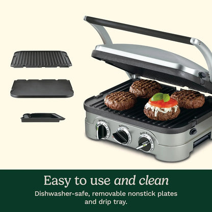 Cuisinart Panini Press and Grill, 1500W 5-in-1 Griddler, Dishwasher-Safe