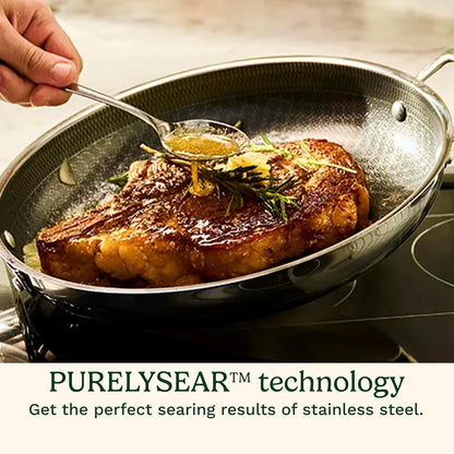 Cuisinart Griddle Pan PurelySear Hybrid Stainless Steel 12 Inch