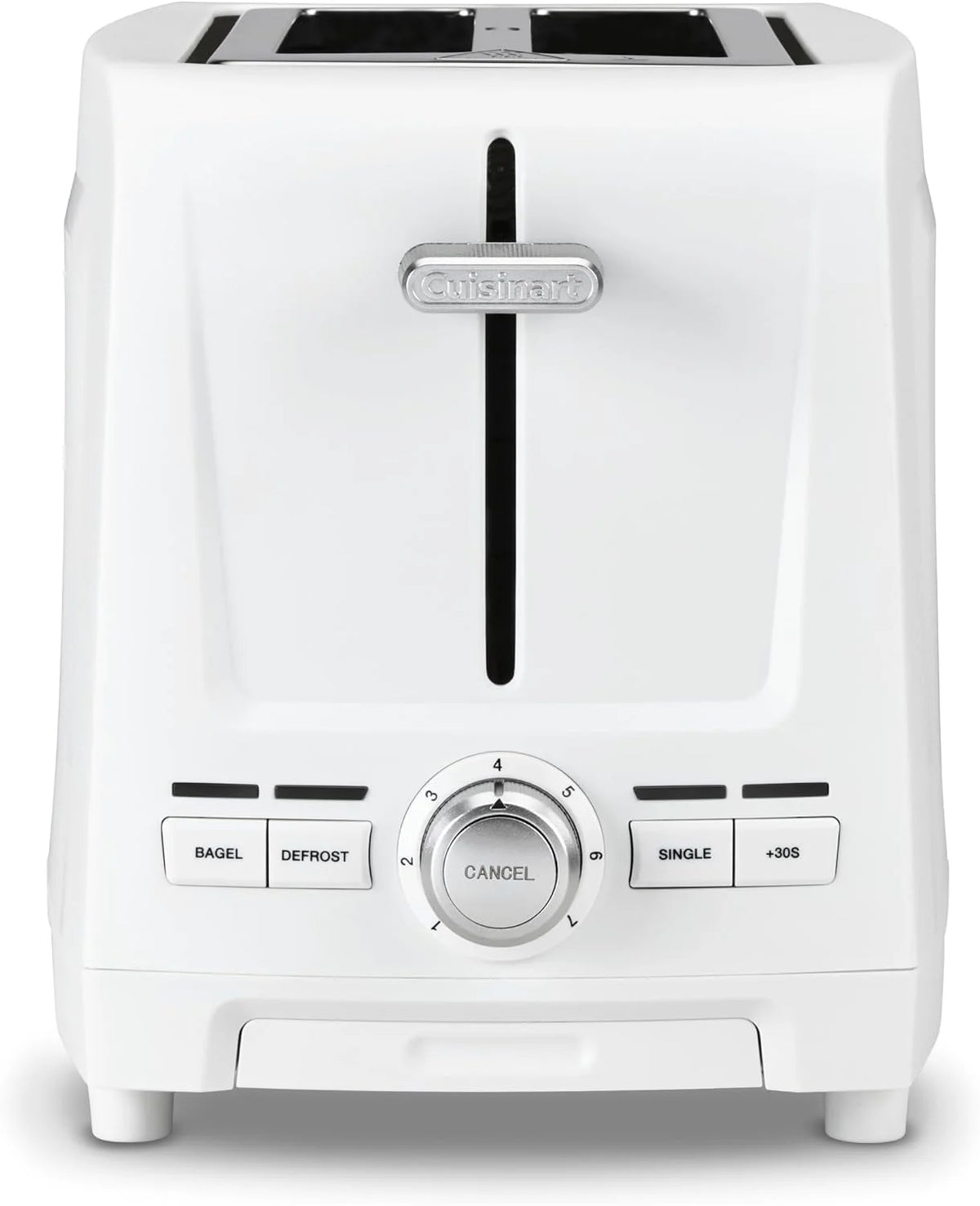 Cuisinart Core Collection 2-Slice Toaster | Extra-Long Slots for Artisan Bread, Bagel | High-Lift Quickview™ | Single Slice & Defrost Function | +30sec Toast Boost | Removable Crumb Tray, White