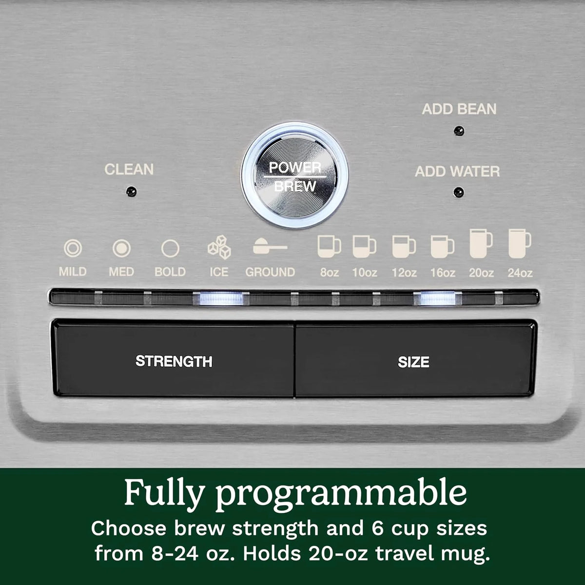 Cuisinart Coffee Maker, Grind and Brew Single Serve Coffee Maker, 6 Cup Sizes, Built-in Stainless Steel Burr Mill, Adjustable Strength, Grind Control and Over Ice Feature, Easy Cleaning, DGB-30