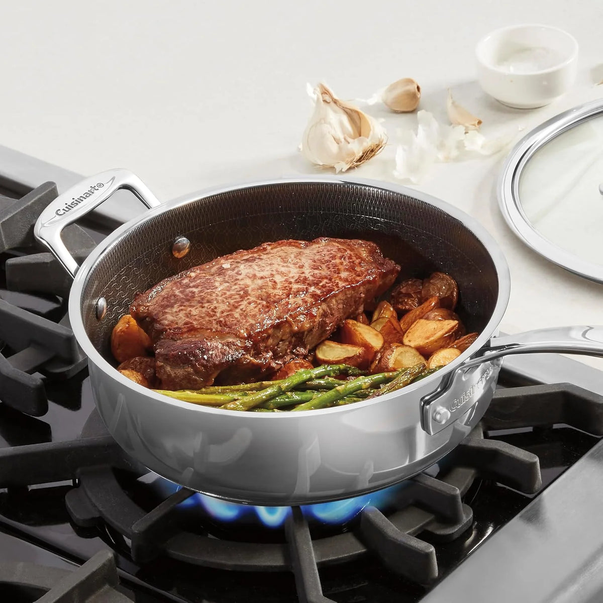 Cuisinart Saute Pan, PurelySear Hybrid, Stainless Steel, 3.5 Qt