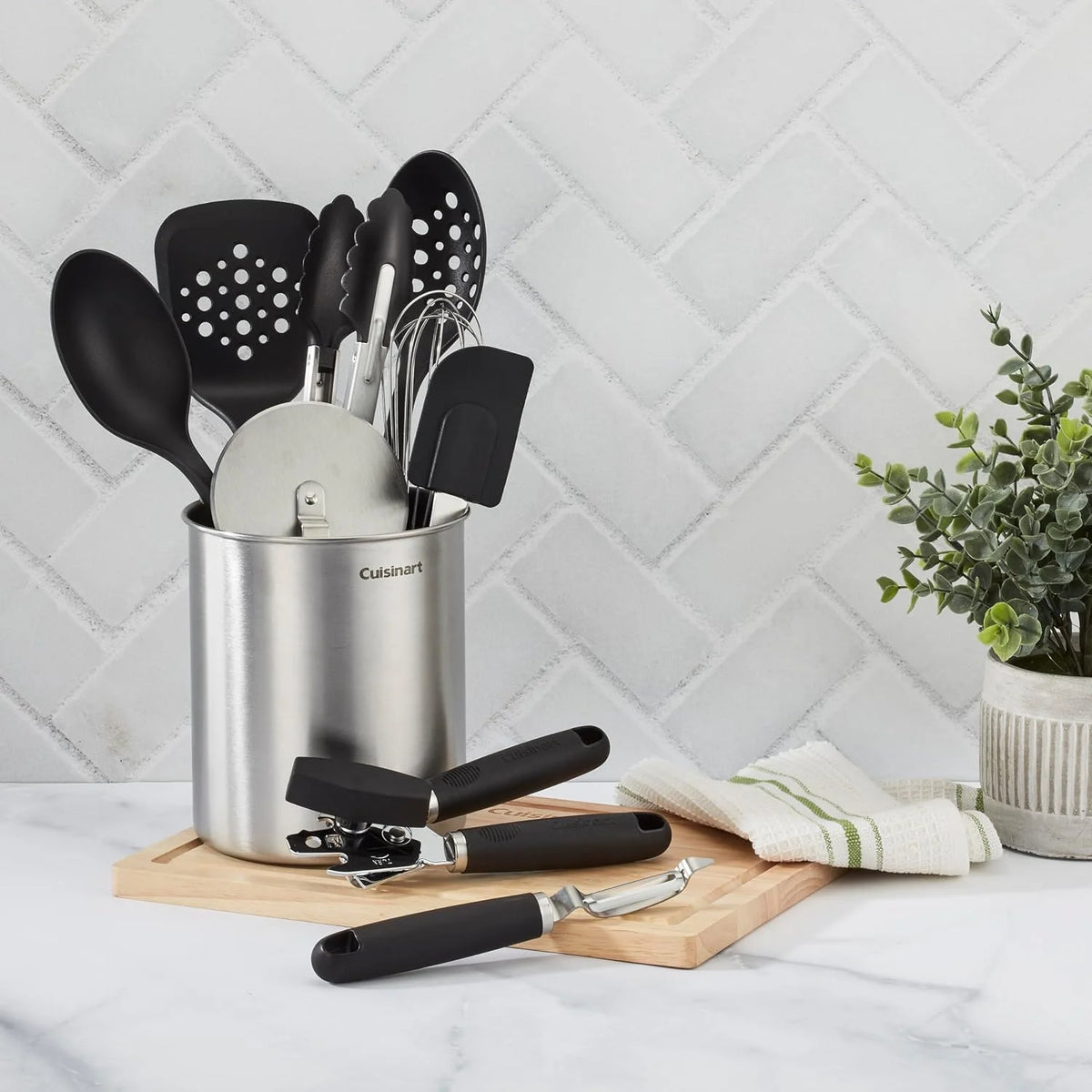 Cuisinart 10-Piece Primary Tool & Gadget Set with Stainless Steel Crock