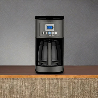 Cuisinart 14-Cup Coffee Maker, Programmable PerfecTemp Glass Carafe Coffee Machine with 1-4 Cup Setting, Brew Strength Control and Pause, Stainless Steel, DCC-3200BKSNAS, Black