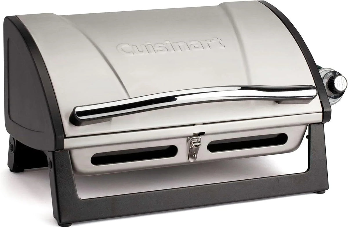 Cuisinart Gas Grill with Locking Lid, Portable, 8,000 BTU, 10 lbs.