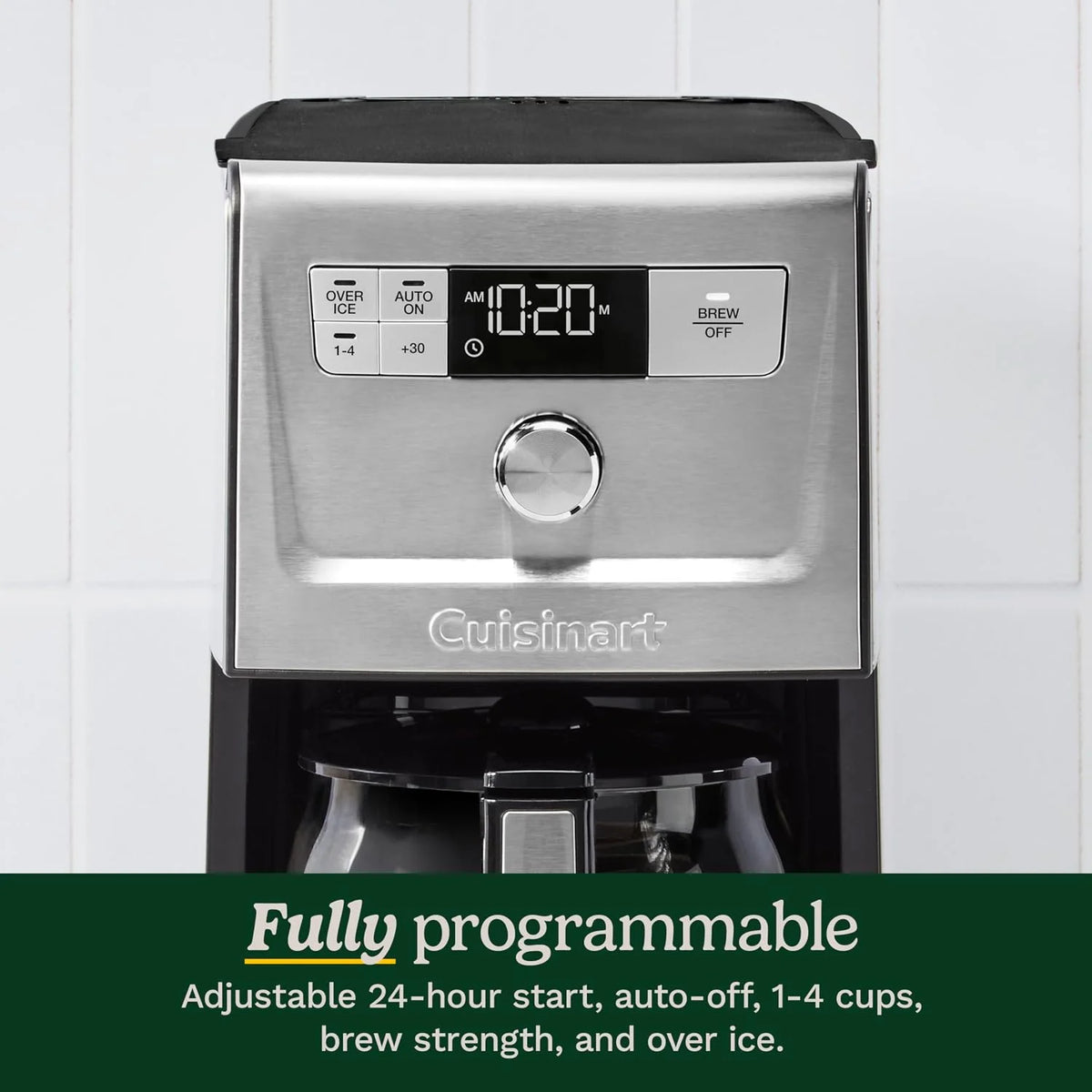 Cuisinart Coffee Maker, 14-Cup PerfecTemp Programmable Coffee Machine Glass Carafe with 1-4 Cup Setting, Brew Strength Control, Brew Pause, and Over Ice Function, Stainless Steel, DCC-3500SS
