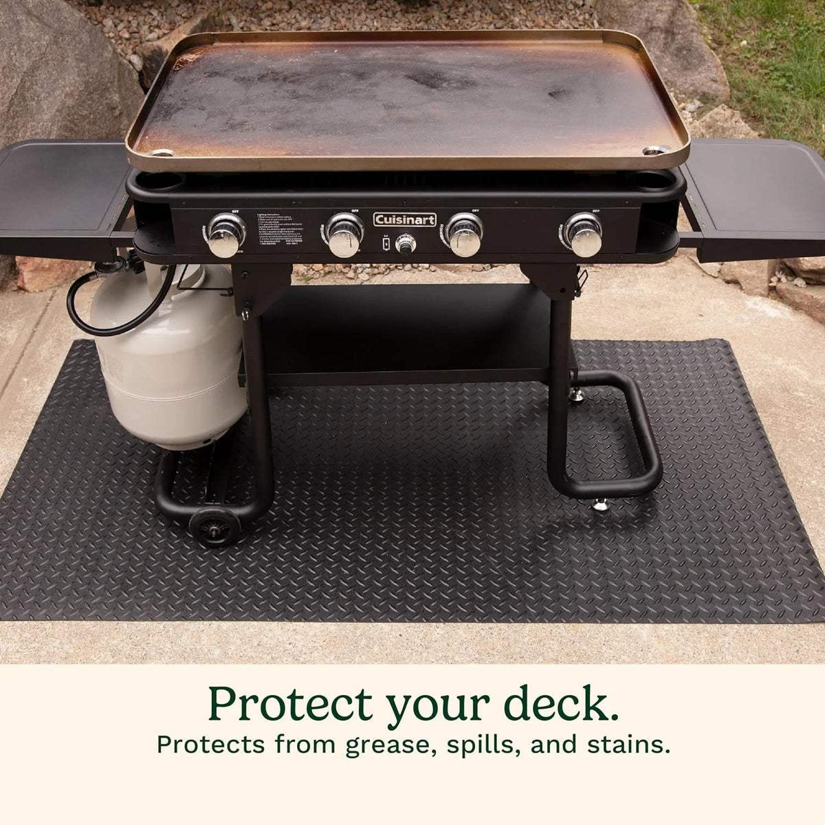 Cuisinart Grill Mat, Non-Slip Rubber, Weather-Resistant, 65" x 36"