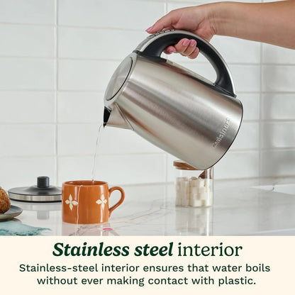Cuisinart PerfecTemp 1.7-Liter Electric Kettle, Cordless Electric Tea Kettle, 1500W for Fast Heat-Up, 6 Preset Temperatures, 30-Minute Keep Warm, Stay Cool Nonslip Handle, Graphite Gray