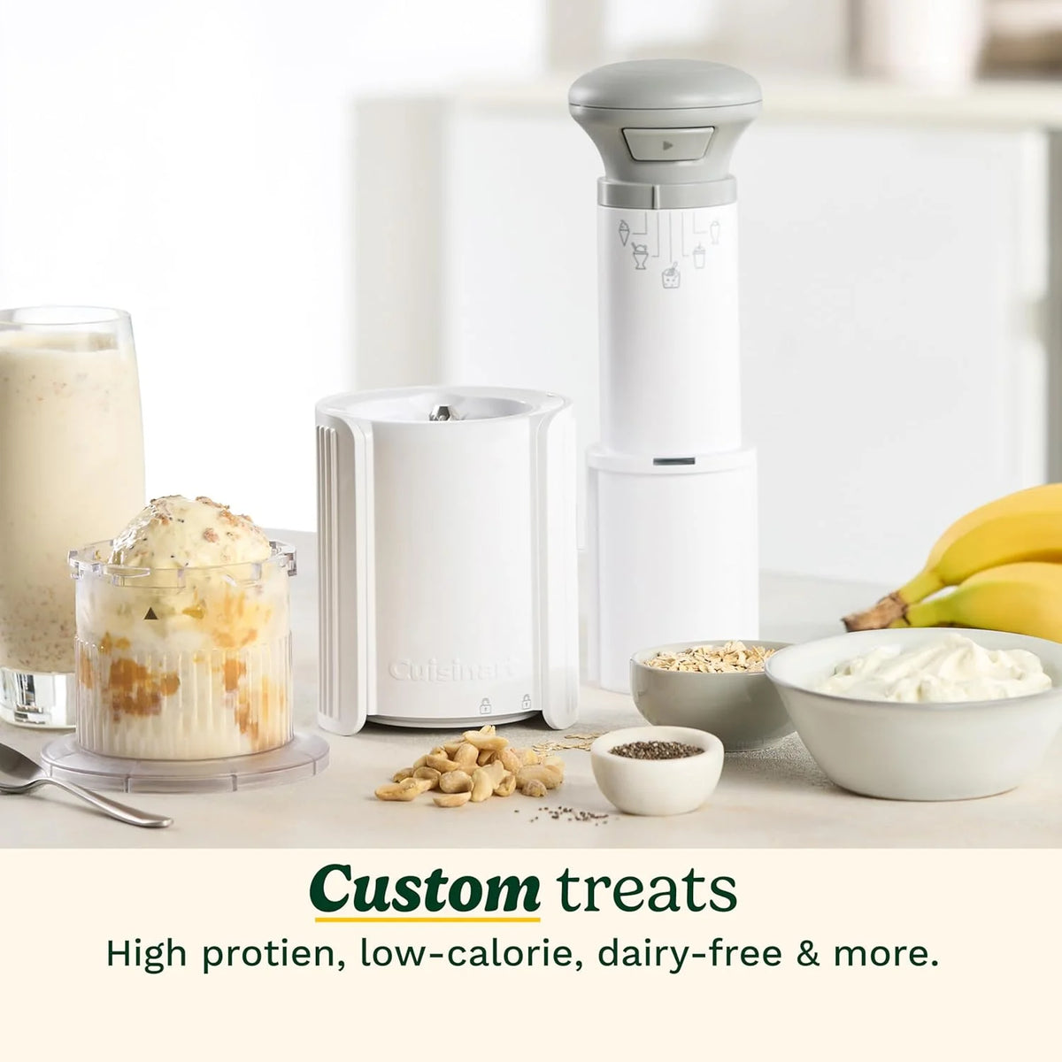 Cuisinart Ice Cream Maker – Cuisinart FastFreeze 250th Celebration Edition Ice Cream Maker, 5-in-1 Ice Cream, Milkshakes, Slushies, Sorbets and Mix-Ins, Freeze Wand, Two 0.5-Pint Mixing Cups with Lids