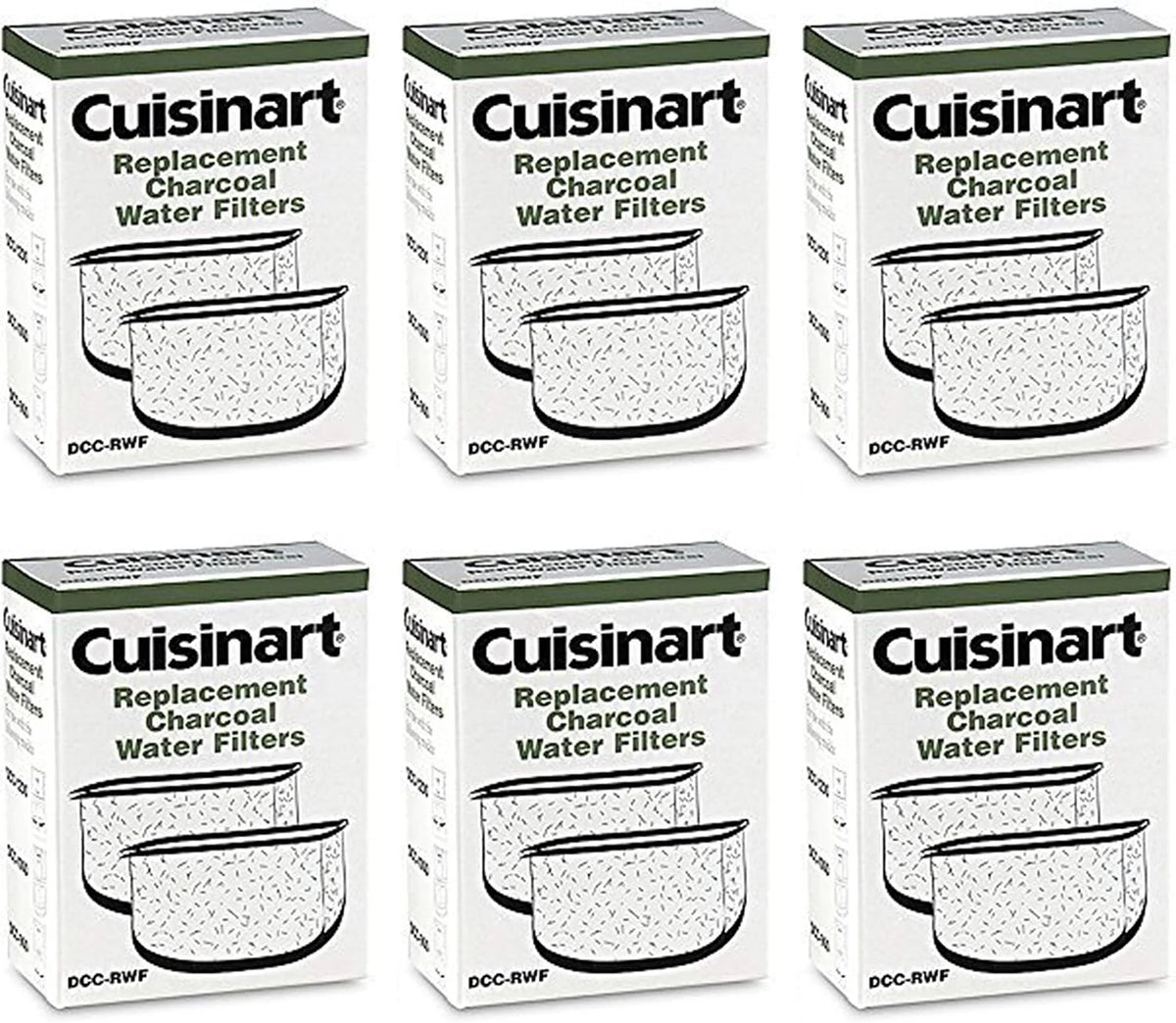 Cuisinart DCC-RWF-6PK (12 Filters) Charcoal Water Filters in Cuisinart DCC-RWF Retail Box