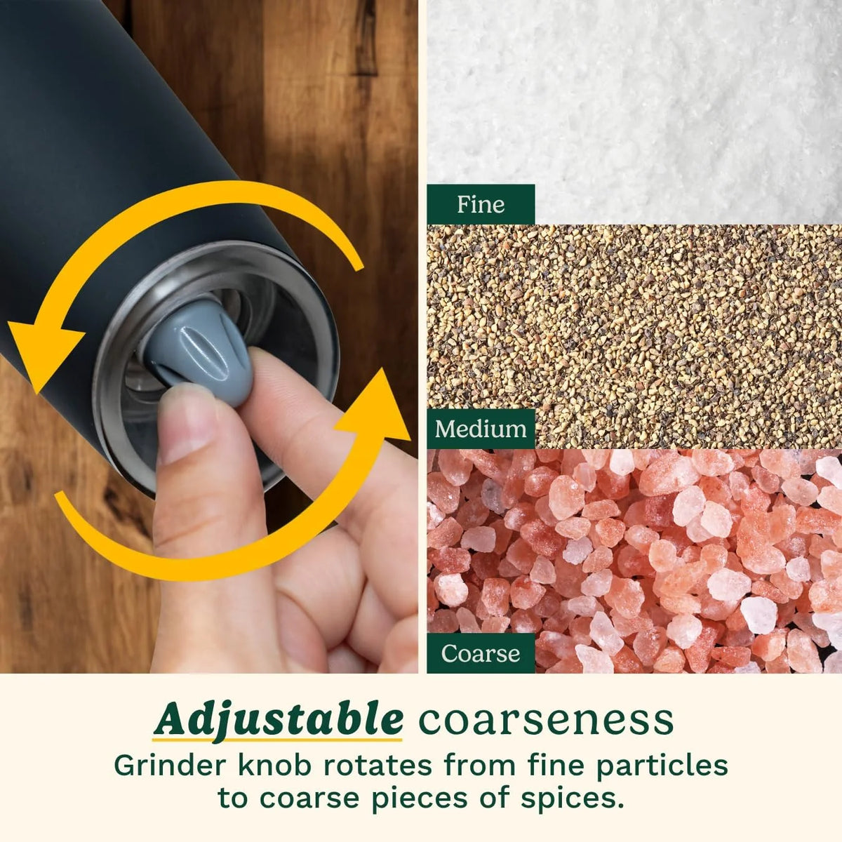 Cuisinart Gravity Salt and Pepper Grinder Set, Automatic Operation