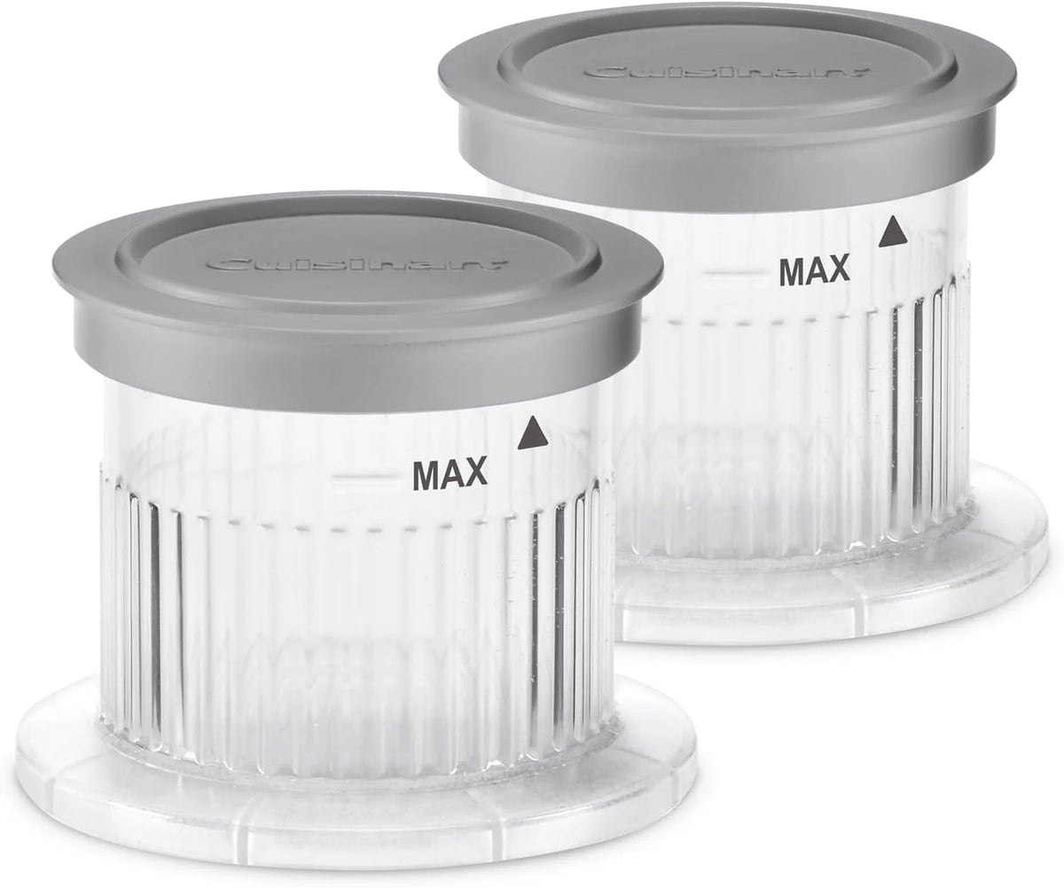 FastFreeze Ice Cream Maker Dessert Cups 2-Pack – 0.5-Pint Freezer Cups with Lids, Dishwasher-Safe, Compatible with ICE-FD10 for Homemade Ice Cream, Sorbet, Smoothies & Frozen Desserts