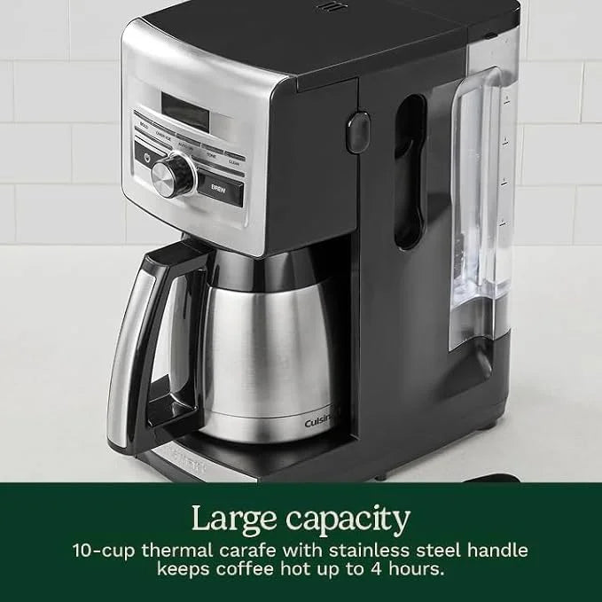 Cuisinart Personal Brew 10-Cup Thermal Coffee Maker, Fully Automatic Programmable Coffee Machine with Hot or Over Ice Options, Brew Strength Control, 52 Ounce Removable Water Reservoir, DCC-10